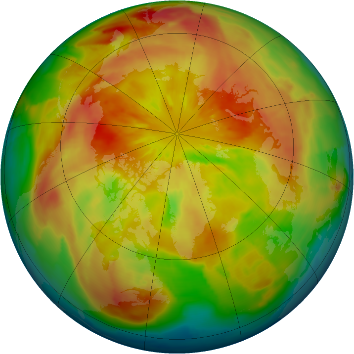 Arctic ozone map for 22 March 2013